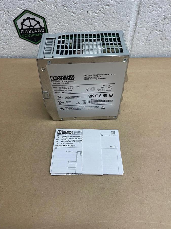 Phoenix Contact UNO2-PS/1AC/24DC/480W Power Supply Unit 29 10 10 6 *NEW*