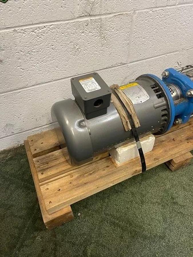 Used Goulds Pump 3SVA1K2GO SS Vertical Multi-Stage Pump w/ Baldor 7.5HP 3450RPM Motor
