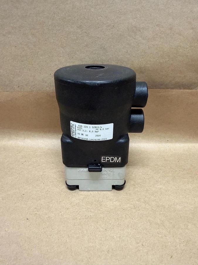 Used GEMU 630 12D 1 52911/N 0101 Pneumatic Diaphragm Valve, 6 Bar Pressure, DN12