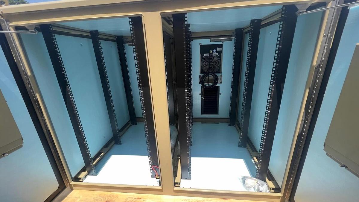 Used American Products- AP FREEDOM AM47F-6042-48RU-ENV Outdoor Telecom Cabinet