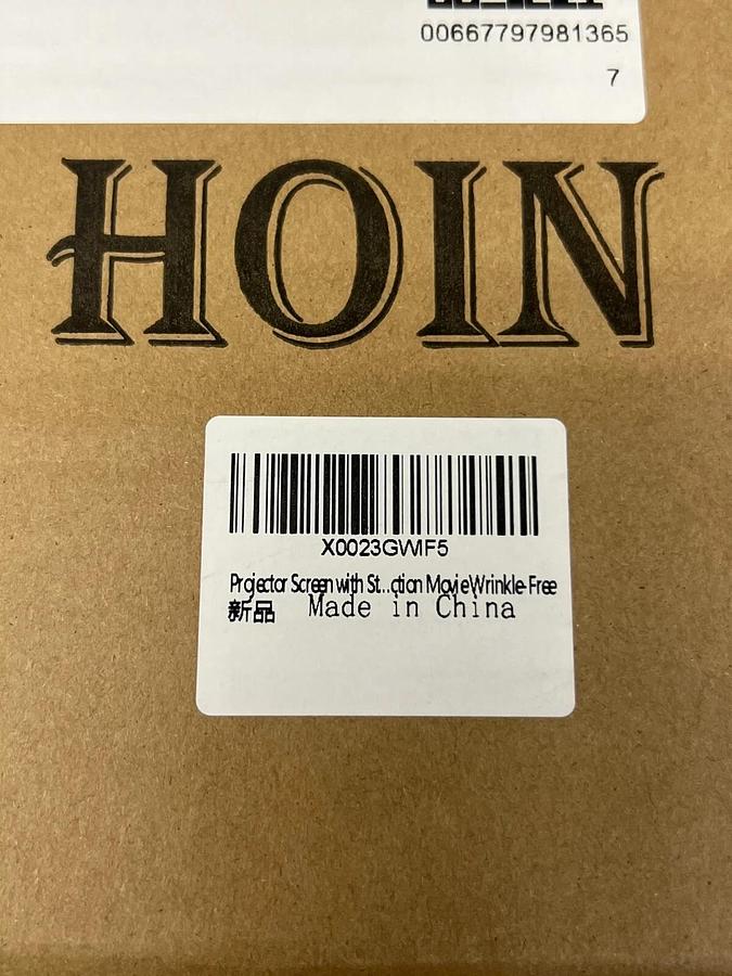 Used HOIN JY-100 Projector Screen, 100 in, 160 degree Wide Viewing Angle