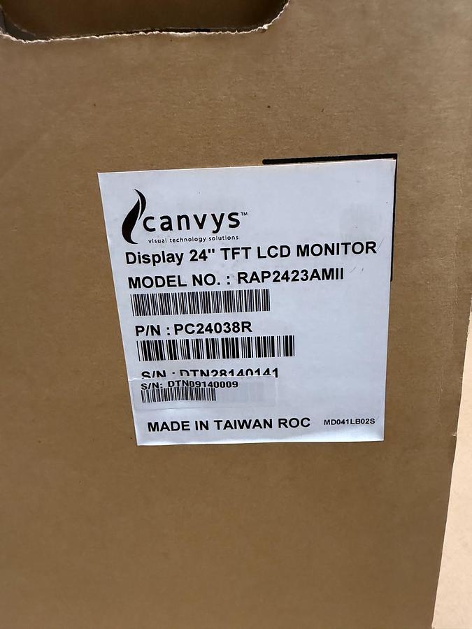 Used Canvys RAP2423AMII Display 24” TFT LCD Monitor *NEW*