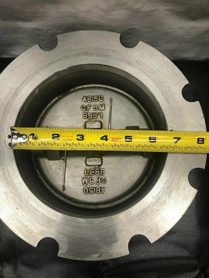 Used Titan Flow Controls CV42 Stainless Steel Dual Disk Check Valve, 6.5” Diameter