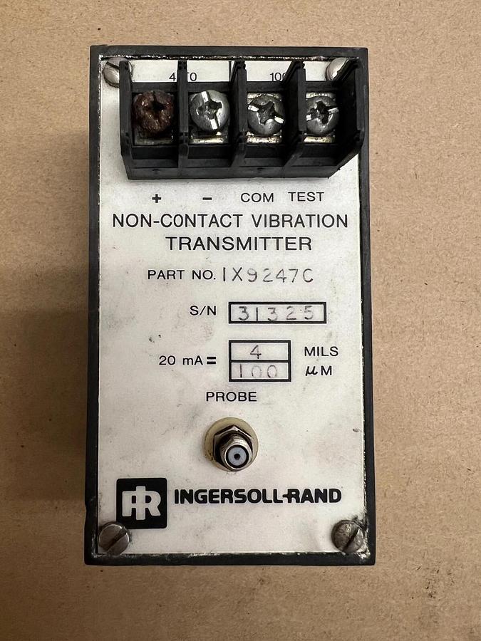 Used Ingersoll Rand 1X9247C Non-Contact Vibration Transmitter