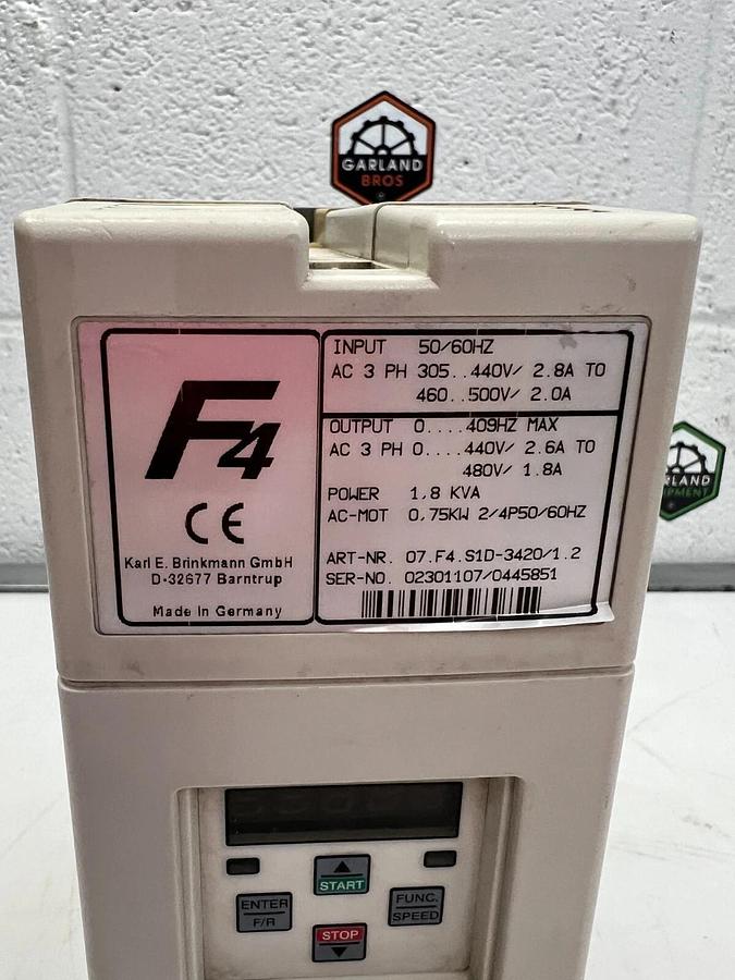 Used KEB 07.F4.S1D-3420/1.2 50/60Hz F4 Combivert AC Drive