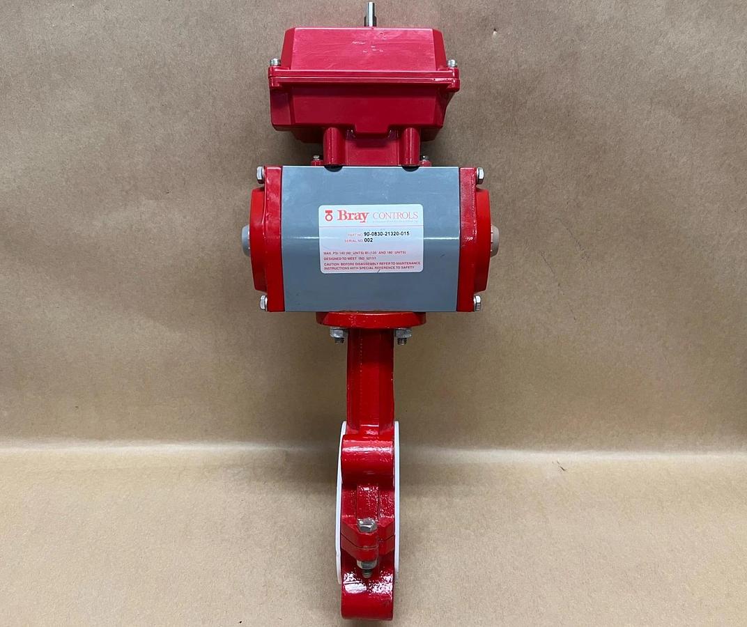 Used Bray Controls 90-0830-21320-015 Pneum Actuator, Limit Switch, Butterfly Valve