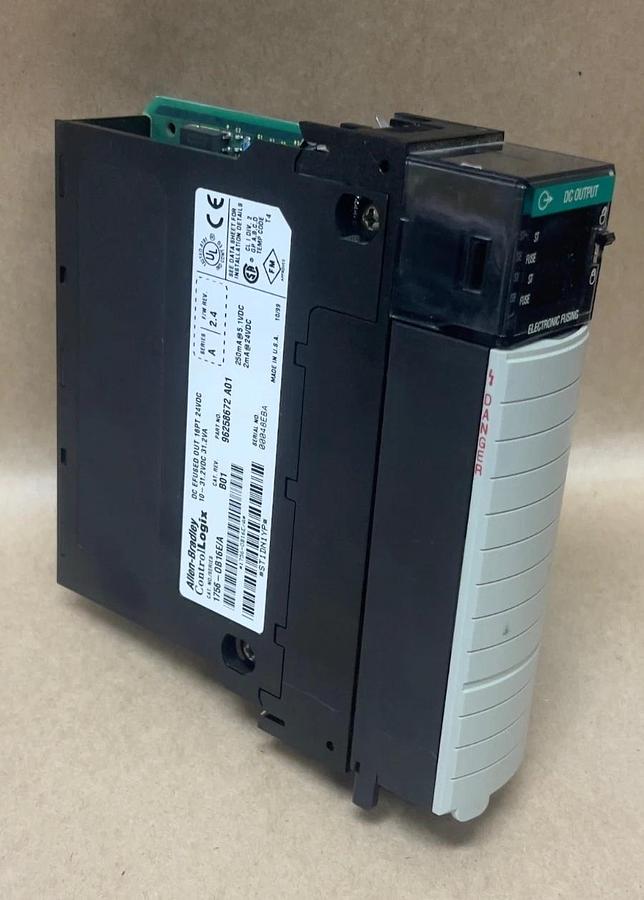 Used Allen Bradley 1756-OB16E Ser A, DC Efused Out 16Pt 24VDC FW 2.4