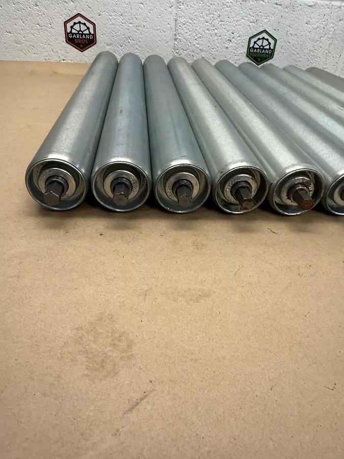 Global Industrial Roller Conveyor 21” W Between Frame, 1.9” D, Galvanized Steel