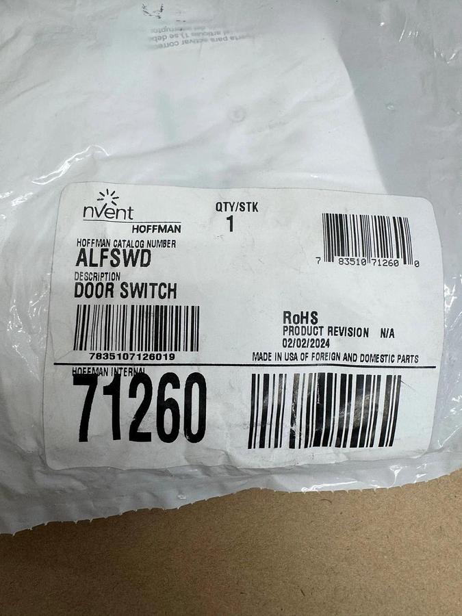 Used NVent Hoffman ALFSWD Door Switch *FACTORY SEALED*