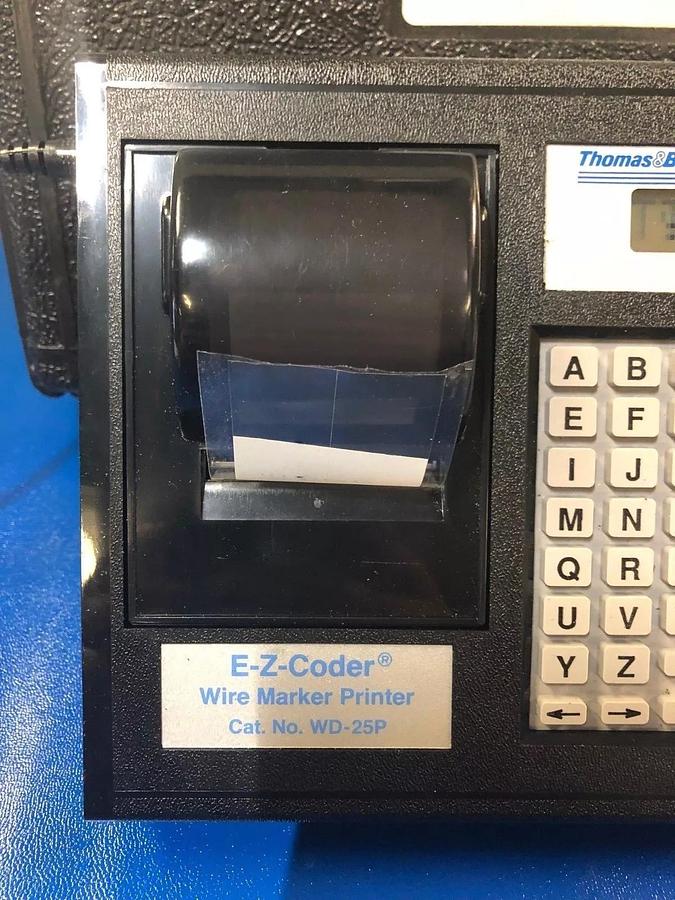 Used Thomas & Betts E-Z-Coder Wire Marker Printer WD-25P