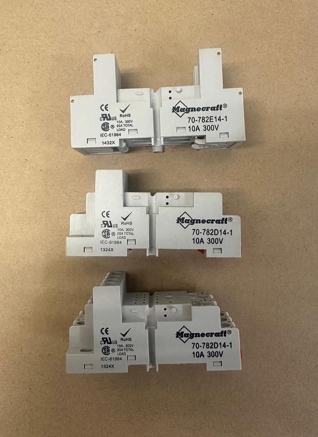 Magnecraft (2) 70-782D14-1, (1) 70-782E14-1 Relay - Lot of 3 *NEW*