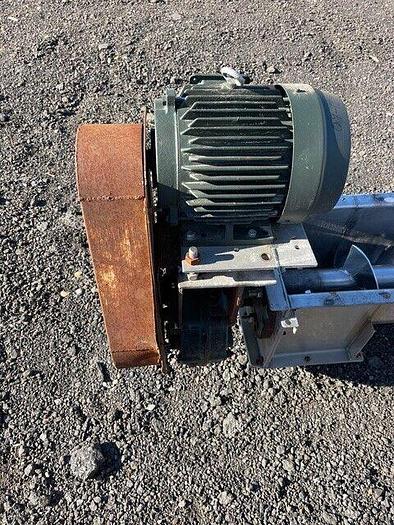 Used Stainless Steel Screw Conveyor 9"x24'3" w/ Toshiba 3HP @ 1755RPM, Dodge Gearbox