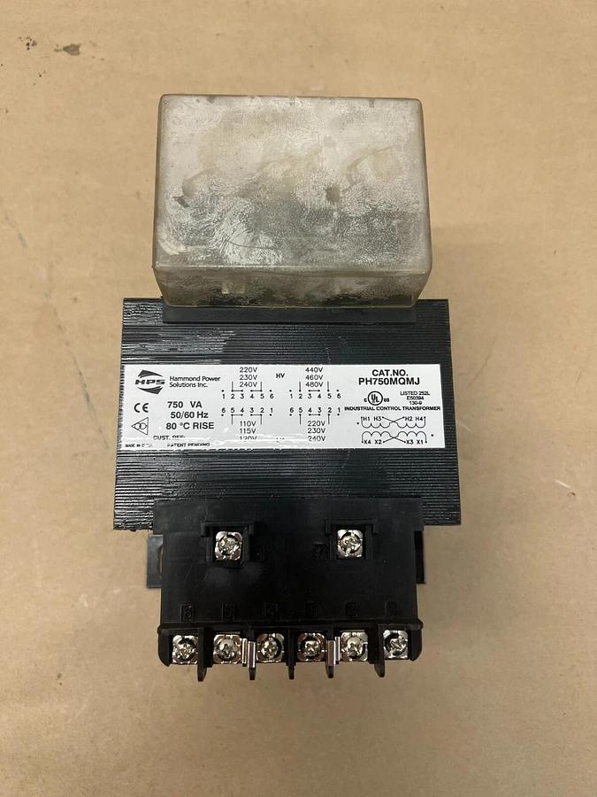 Used HPS Hammond PH750MQMJ 750VA, 50/60Hz Transformer