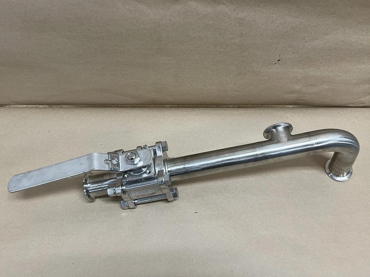 Used Steel & O'Brien BLV2W-1.5-316-0 1.5" Sanitary CF8M (316) Ball Valve Assembly