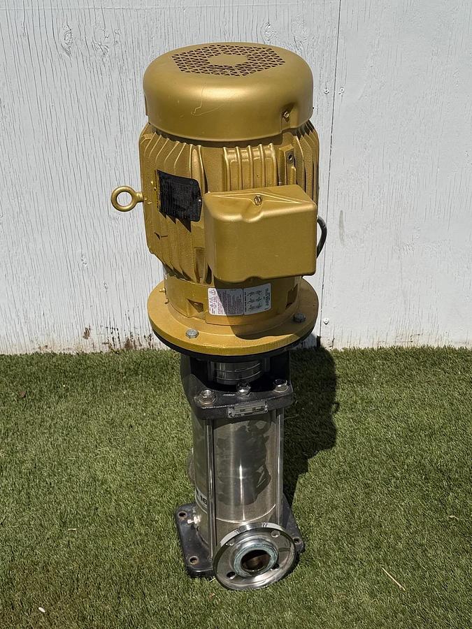 Used GRUNDFOS CRN16-50A-F-G-AUUF Pump w/ Baldor 5.5KW Motor @ 3525 RPM