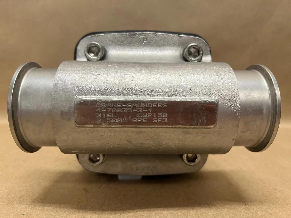 Used Crane Saunders 4-70835-3-4 316L SS Diaphragm Valve