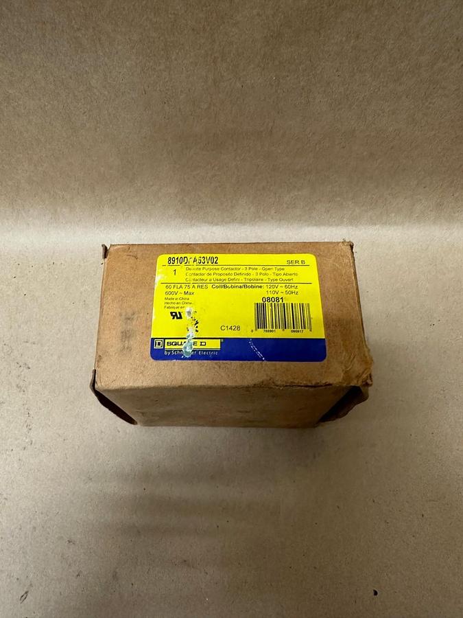 Square D 8910DPA63V02 Definite Purpose Contactor *NEW*