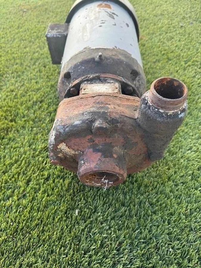 Used Goulds 57178 Frame Pump Assembly 1-3/4” & 2-1/2” Bores, Baldor 5Hp Motor 3450RPM