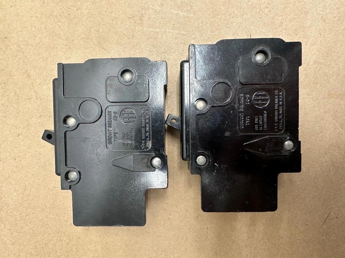 Used ITE EQ-B 20A, 1 Pole Circuit Breaker (Lot of 2)