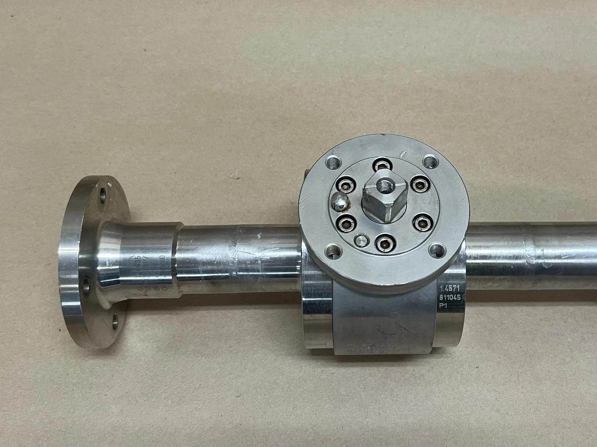 Used Pister DN32, PN40 SS High Pressure 2-Way Ball Valve Assembly (No Manual Handle)