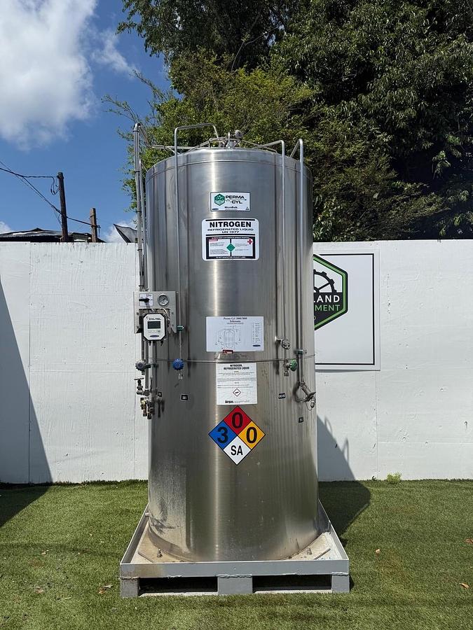 Used Perma-Cyl 2000L Nitrogen, Refrigerated Liquid Storage Tank