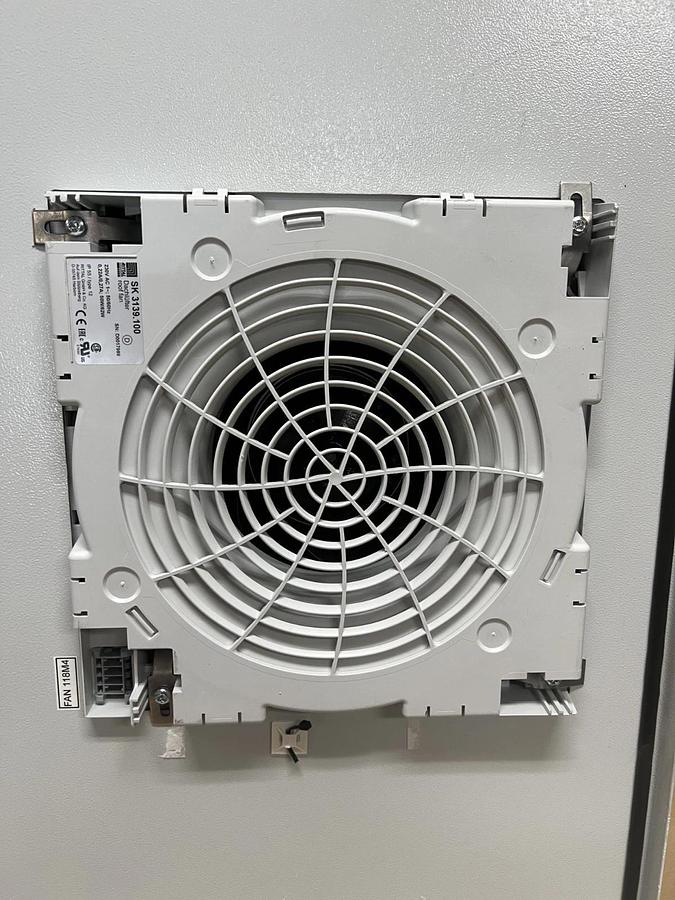 Used Rittal SK 3139.100 Roof-Mounted Enclosure Fan Assembly, 230V, 50/60Hz, 50/62W