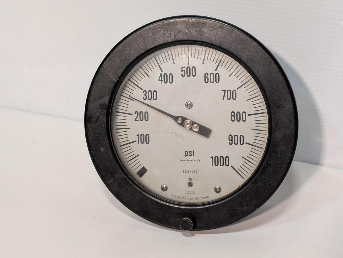 Used Solfrunt SST 316 Pressure Gauge PSI 60 dial # 33003
