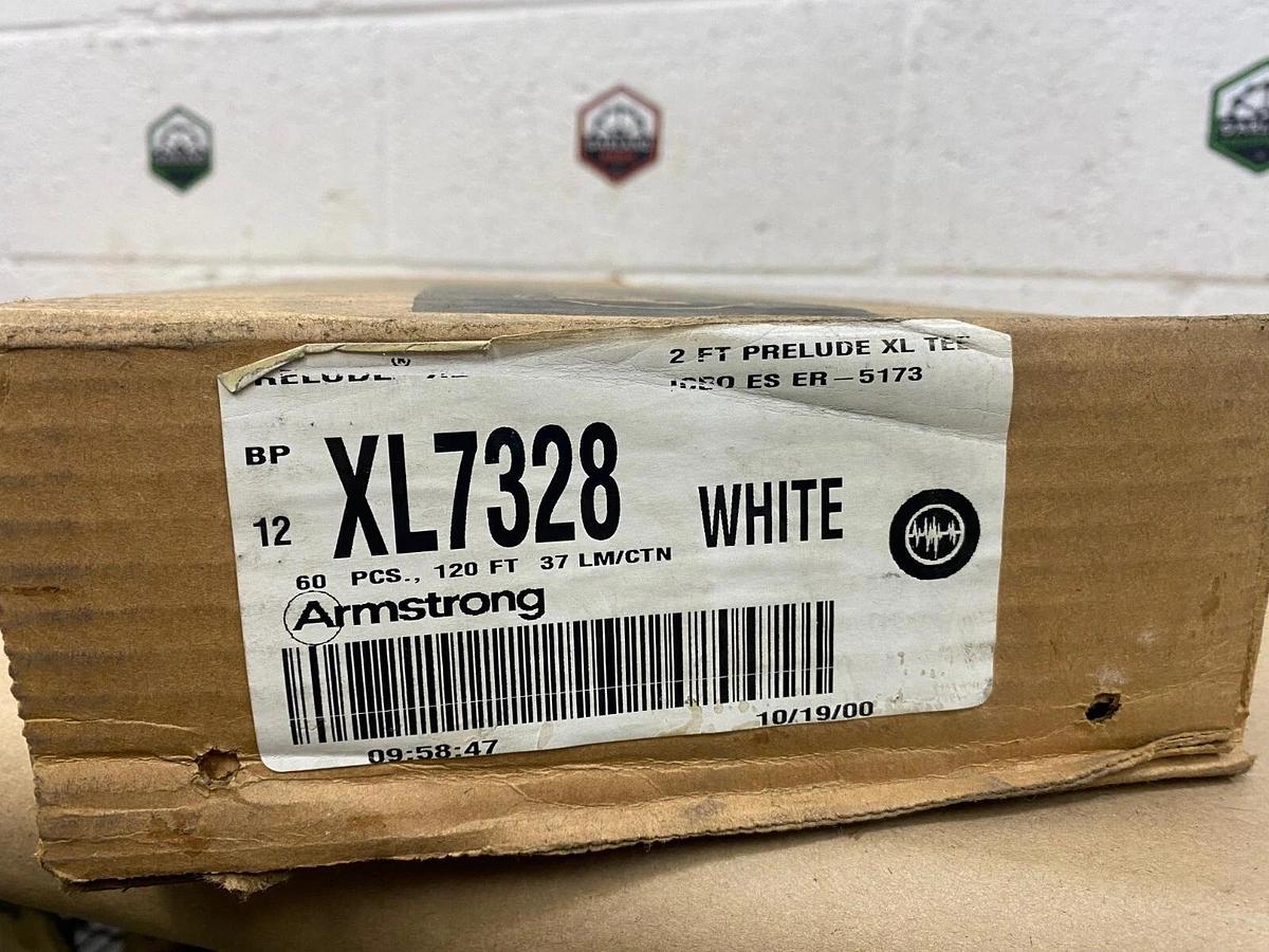 Armstrong XL7328, White 2’ Prelude XL Tee - 60 pcs, 120 Feet