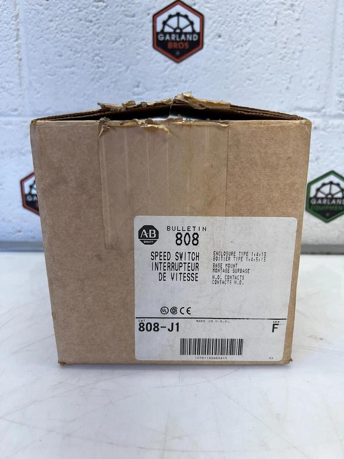 New - open box Allen Bradley 808-J1 Speed Switch, Enclosure Type 1, 4, 13