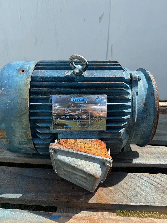 Used Leeson 151346.60 AC Motor 7.5Hp @ 1750RPM, 208-230/460V, 20-18.4/9.2A