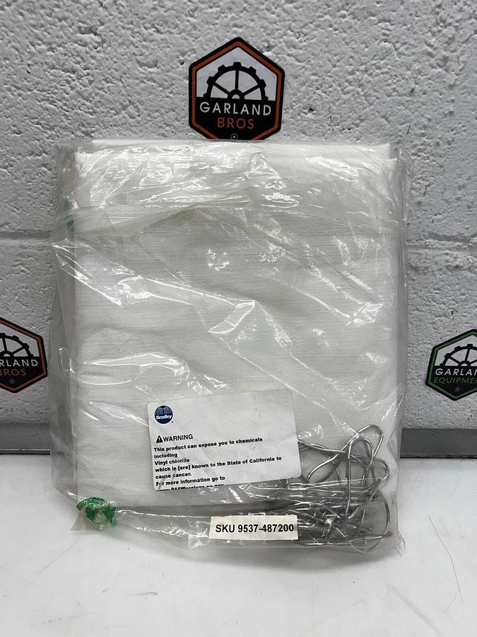 Used Bradley 9537-487200 Commercial Shower Curtain, 72” length