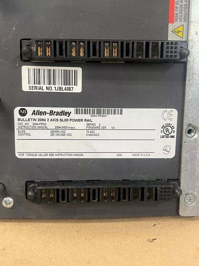 Used Allen Bradley 2094 2 Axis Slim Power Rail
