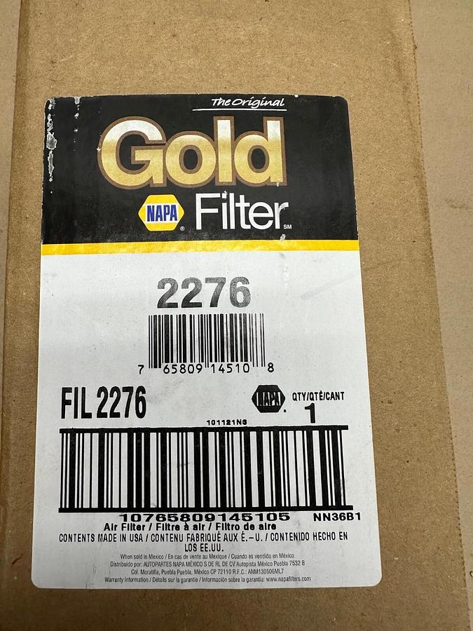 Used NAPA 2276 Gold Air Filter