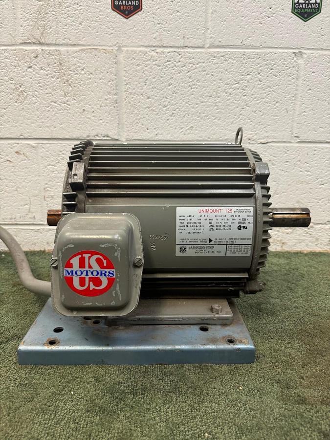 Used US Electrical Motors A915A Unimount 125, 7.5Hp @ 1745 RPM