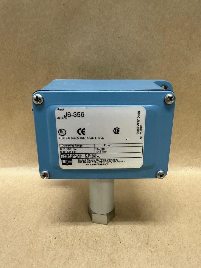 Used United Electric J6-356 Pressure Switch