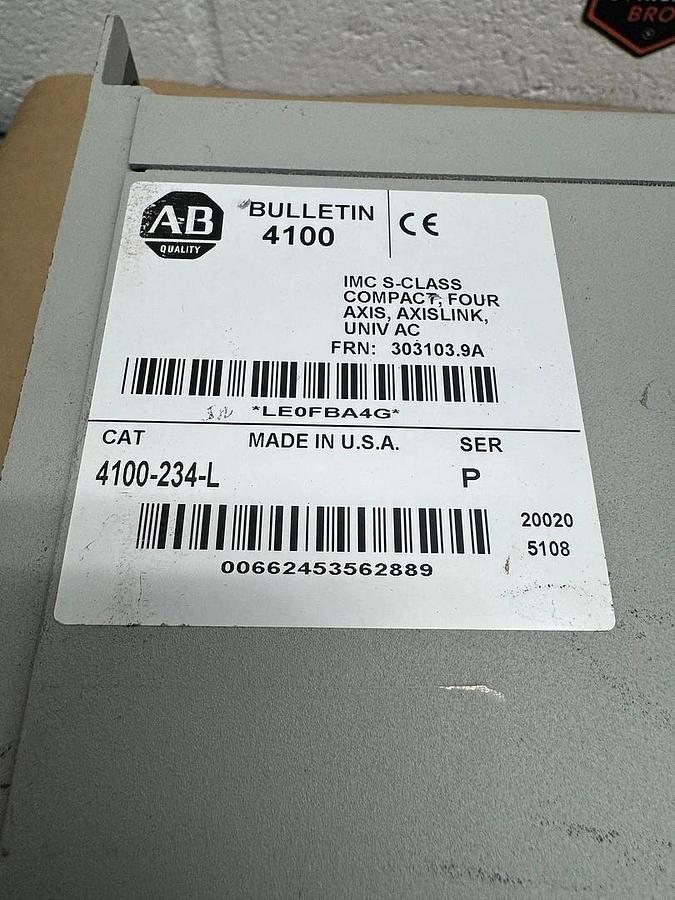 Used Allen Bradley 4100-234-L IMC S-Class Compact Axislink, Ser P, Includes Key