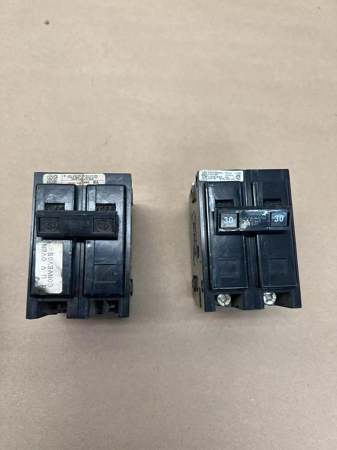 Used Lot of (4) Circuit Breakers - Cutler Hammer, Westinghouse