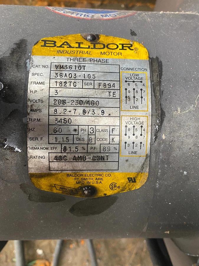 Used United Air Specialist FPH2-3 Dust Hog Dust Collector, Blower Type 8.38 x 3.5