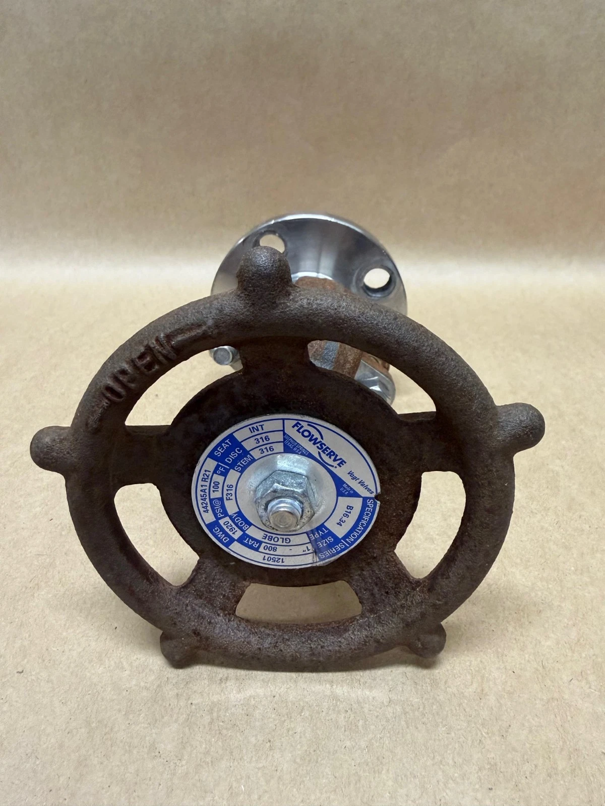 Used Flowserve 12501 1” Globe Valve