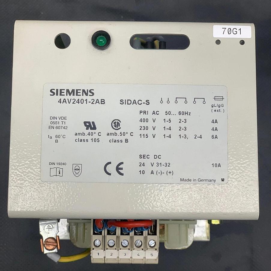 Used Siemens 4AV2401-2AB Transformer SIDAC-S, 5 slots