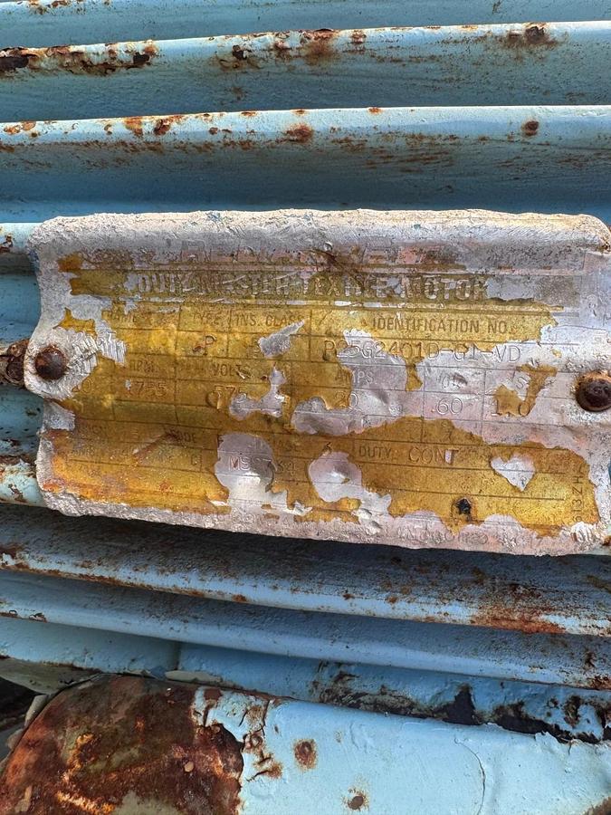 Used Hartzell Fan VA29-BD 29” Axial Inline Fan w/ 20Hp Motor @ 1755RPM, 575V