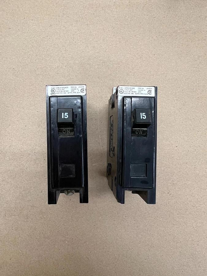 Used Lot of (8) Circuit Breakers - General Electric, Cutler Hammer, Westinghouse