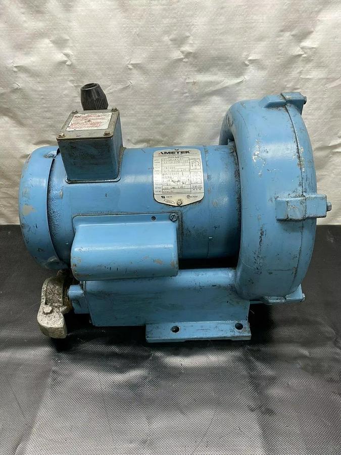 Used Ametek DR404AL58M Regenerative Blower, Single Phase, 1 HP Motor