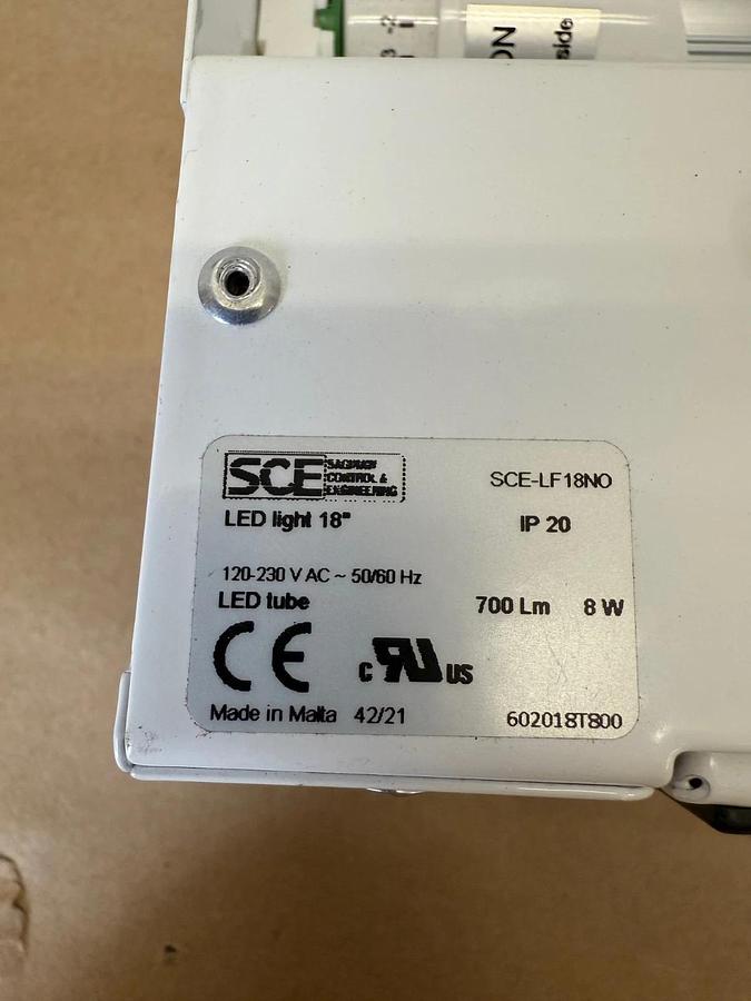 Used Saginaw (SCE) SCE-LF18NO, LED Light 18”, 120-230VAC, 50/60Hz, 700 Lm, 8W