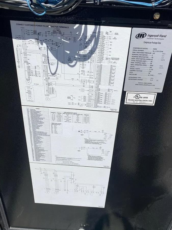 Used Ingersoll Rand R45N Oil-Flooded VSD Rotary Screw Air Compressor