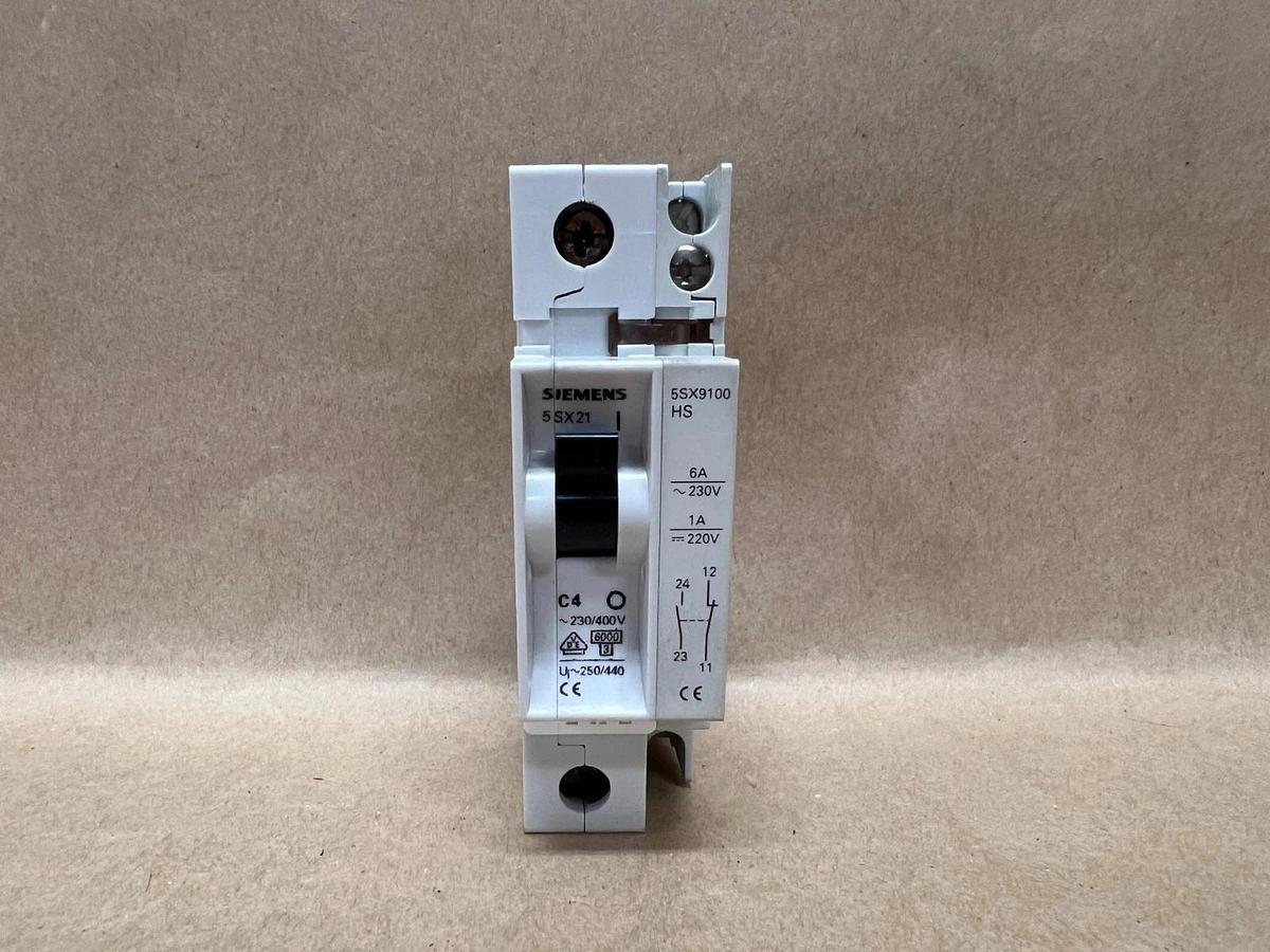 Used Siemens 5SX21 C4, 230/400V, Circuit Breaker - Lot of 5