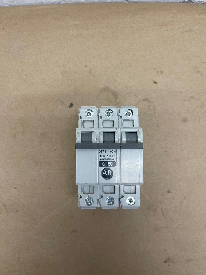 Used Allen-Bradley 1492-CB3 G 150 Manual Motor Controller, Series C, 15 A, 10 HP