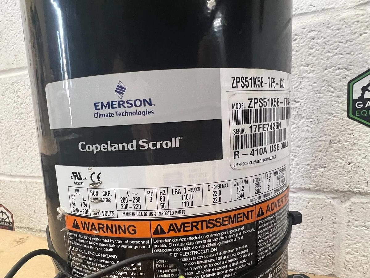 Used Emerson/Copeland Scroll ZPS51K5E-TF5-130 Compressor