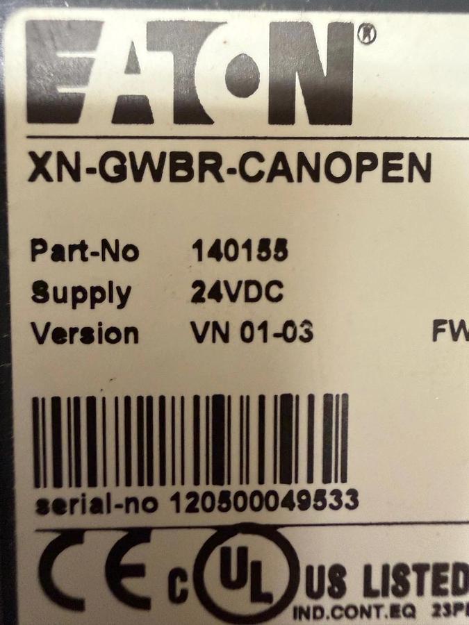 Used Eaton XN-GWBR-CANOPEN PLC