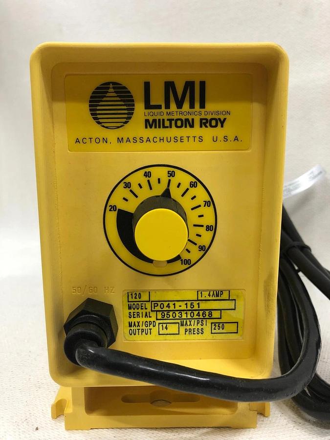 Used LMI Milton Roy P041-151 Metering Pump *NEW*